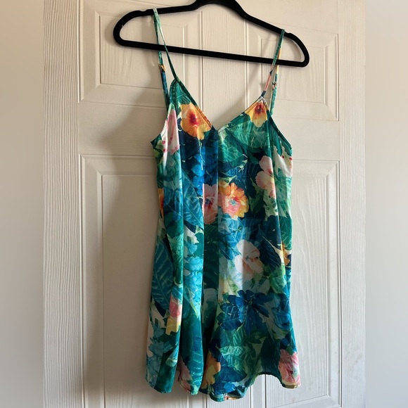 Show Me Your MuMu Tropical Print Beach Rascal Romper - Picture 1 of 14